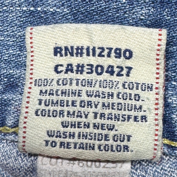 True‎ Religion Jeans Bobby Big T 31x33 Distressed Rips USA Made Denim Bootcut - Picture 8 of 15